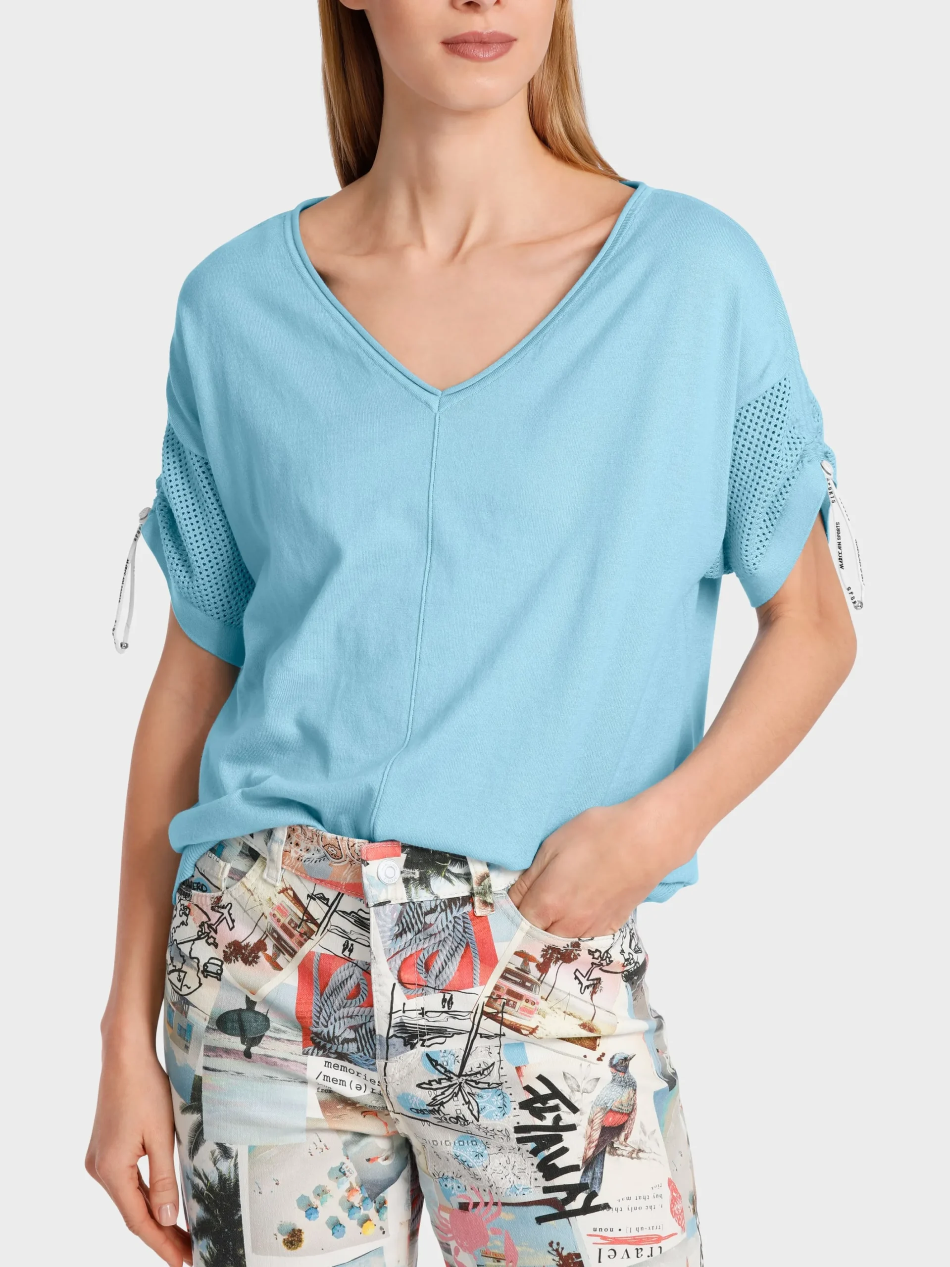 Marc Cain Pullover & Sweatshirts-ARTIKEL NICHT VERFÜGBAR light turquoise