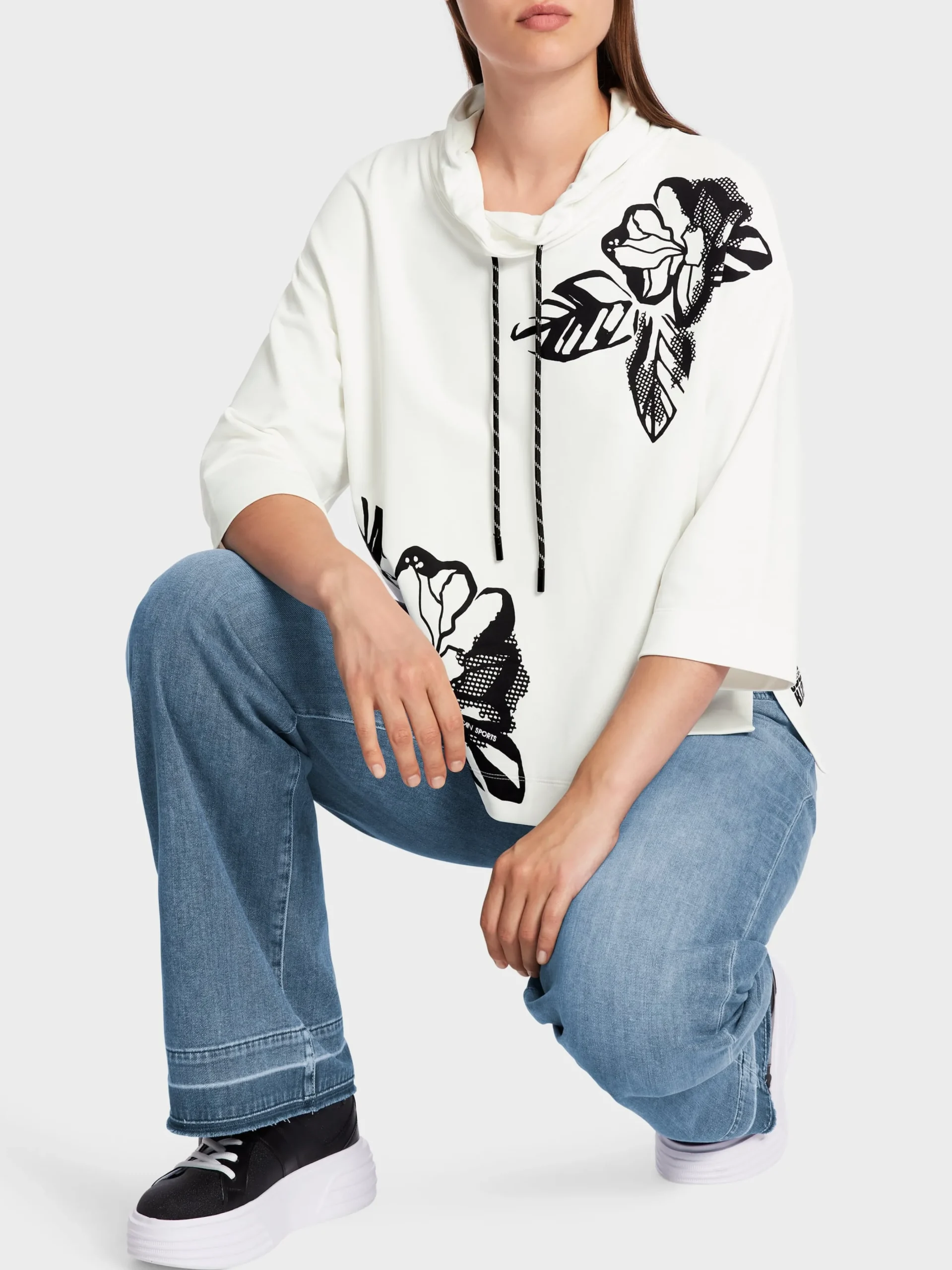 Marc Cain Pullover & Sweatshirts-ARTIKEL NICHT VERFÜGBAR white and black