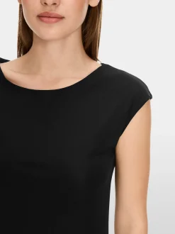 Marc Cain Shirts & Tops-BASIC-SHIRT MIT WEITEM AUSSCHNITT black