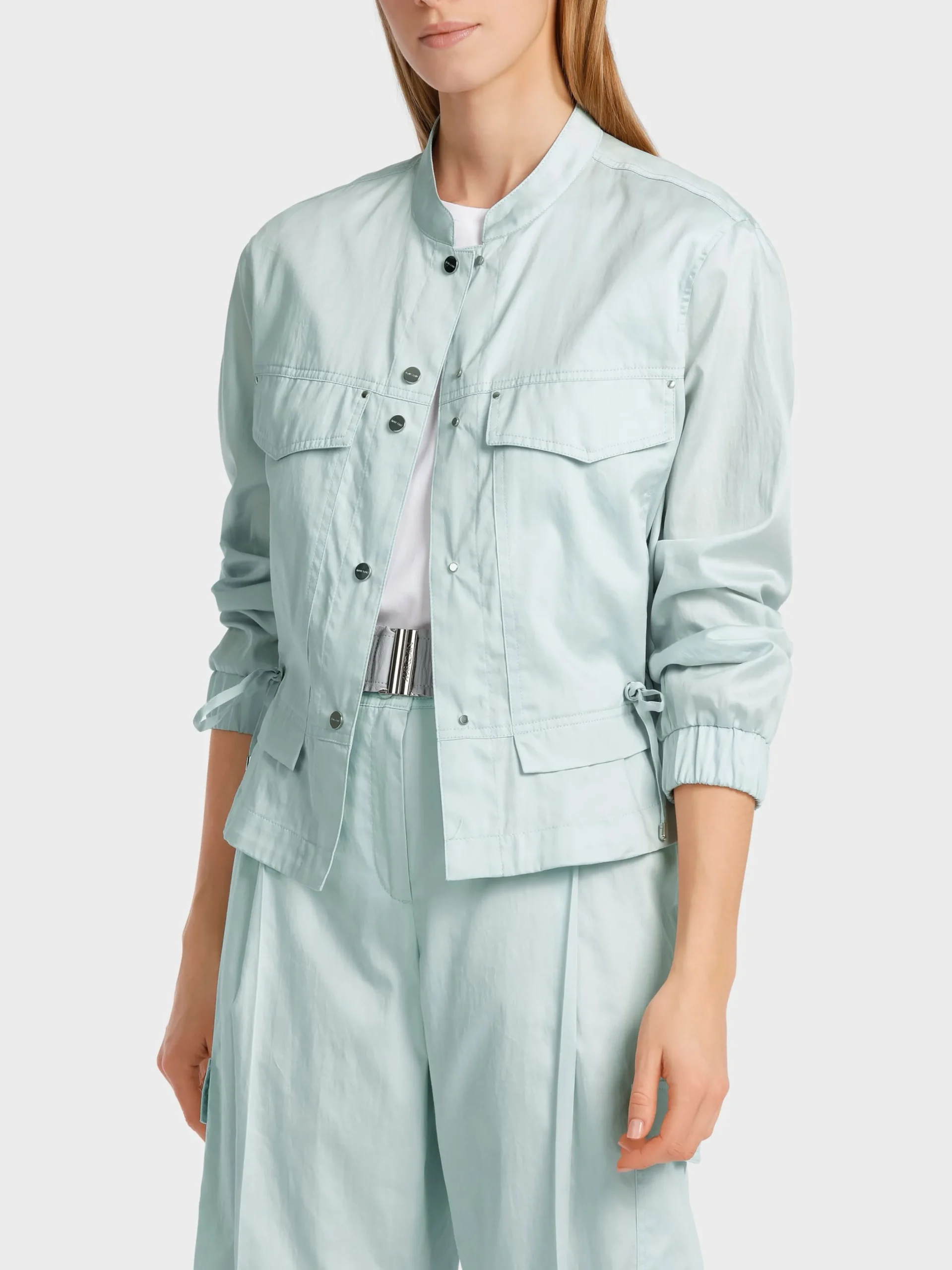 Marc Cain Jacken-BAUMWOLLJACKE MIT FUNKTIONELLEN DETAILS smoky ice new