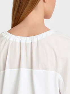 Marc Cain Shirts & Tops-BAUMWOLL-T-SHIRT IM MATERIALMIX white