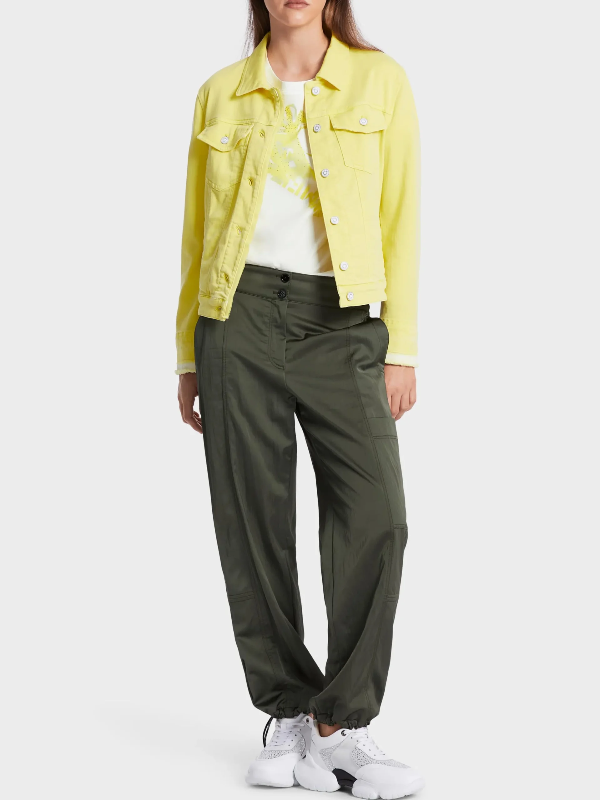 Marc Cain Shirts & Tops-BAUMWOLL-T-SHIRT "RETHINK TOGETHER" off-white