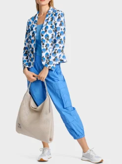 Marc Cain Blazer|Hosenanzüge-BEACH-POINT-BLAZER AUS SCUBAMATERIAL bright azure