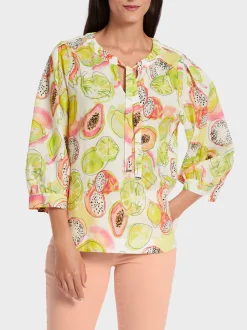 Marc Cain Blusen & Tuniken-BEDRUCKTE BLUSE pale lemon