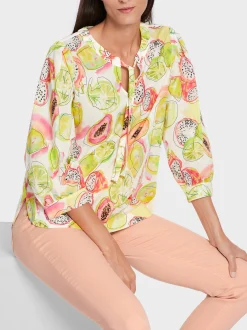 Marc Cain Blusen & Tuniken-BEDRUCKTE BLUSE pale lemon