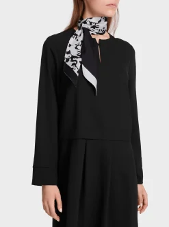 Marc Cain Accessoires-BEDRUCKTER SEIDENSCHAL white and black