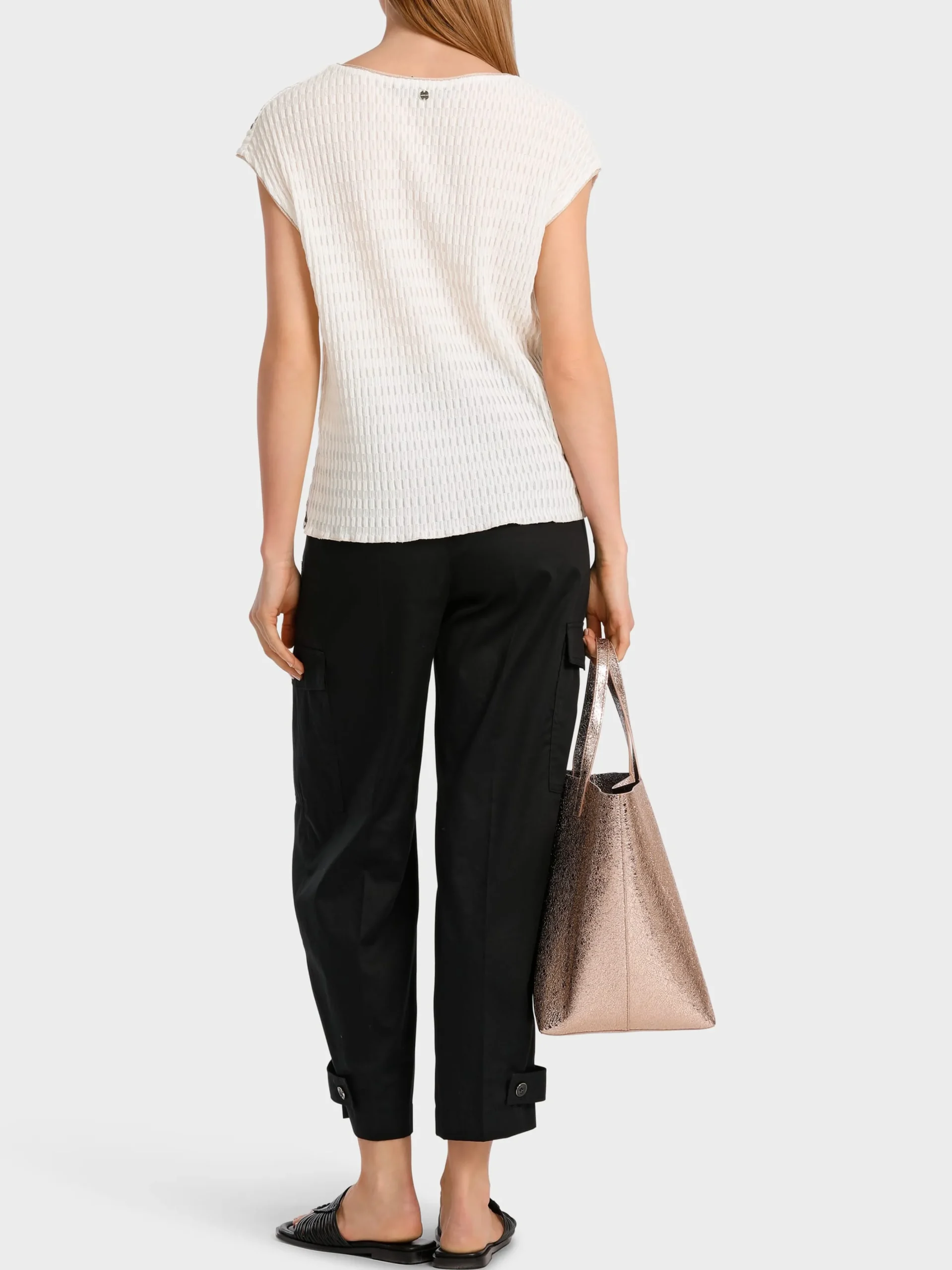 Marc Cain Pullover & Sweatshirts|Strick-BEDRUCKTES TANK TOP KNITTED IN GERMANY soft rose