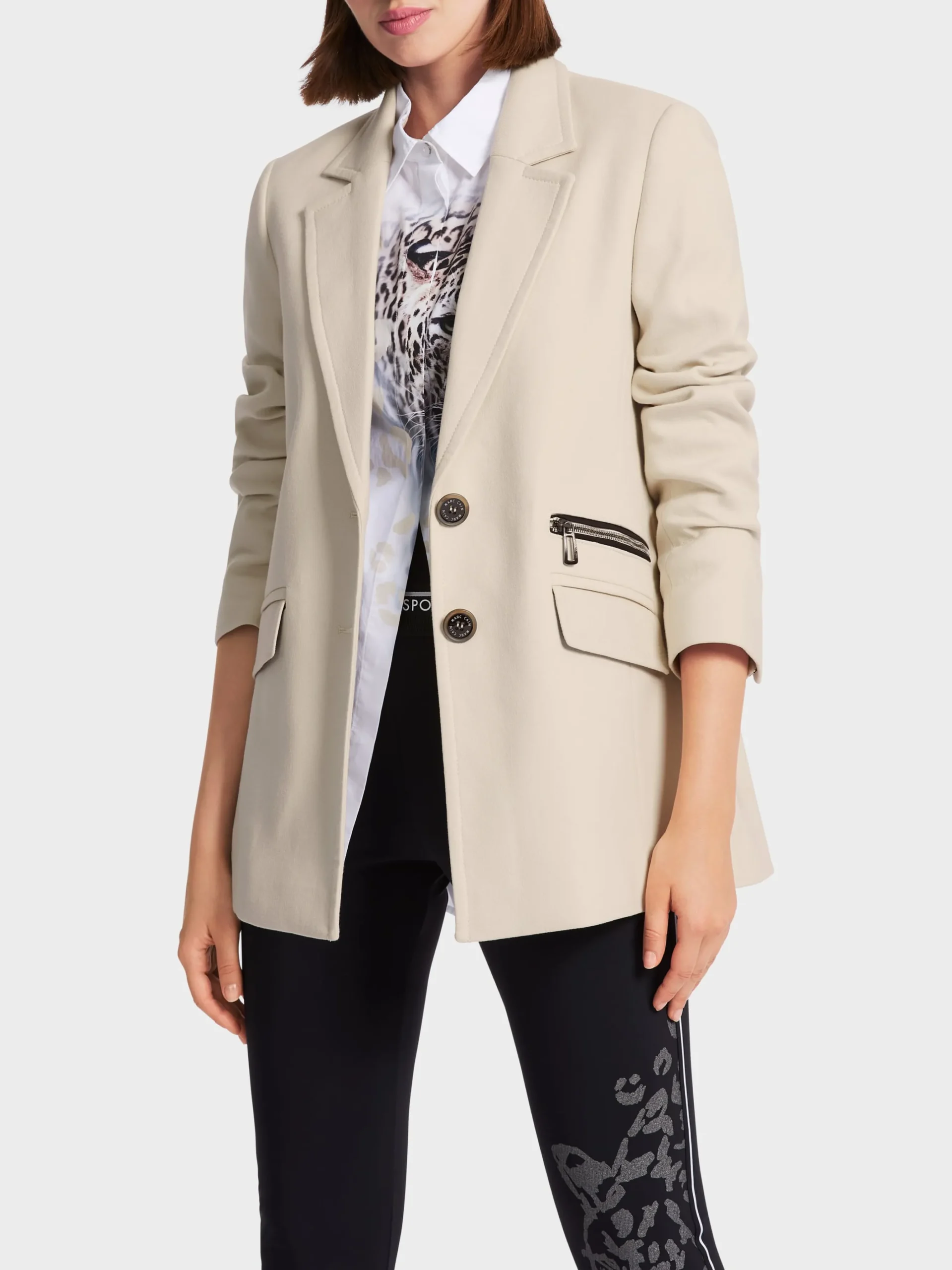 Marc Cain Blazer-BLAZER AUS BAUMWOLLE soft moon rock