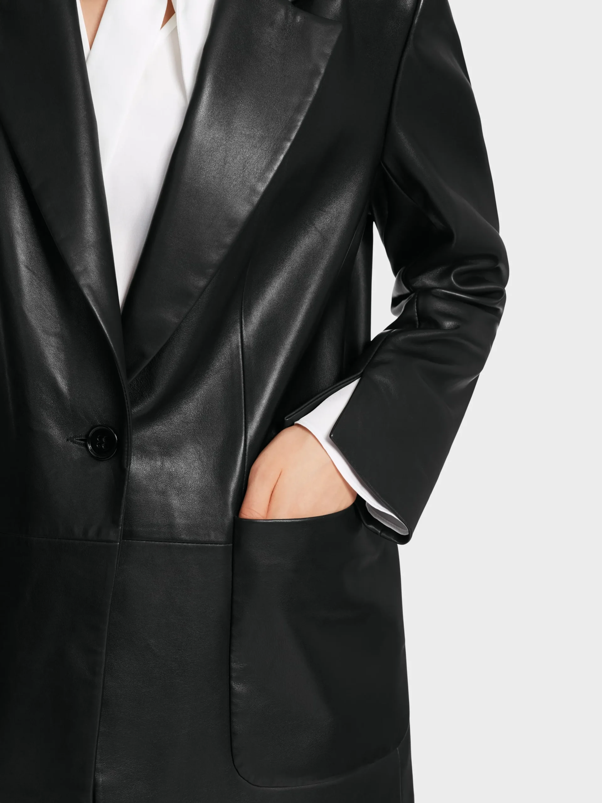 Marc Cain Blazer-BLAZER AUS WEICHEM LEDER black