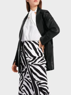 Marc Cain Blazer-BLAZER AUS WEICHEM LEDER black