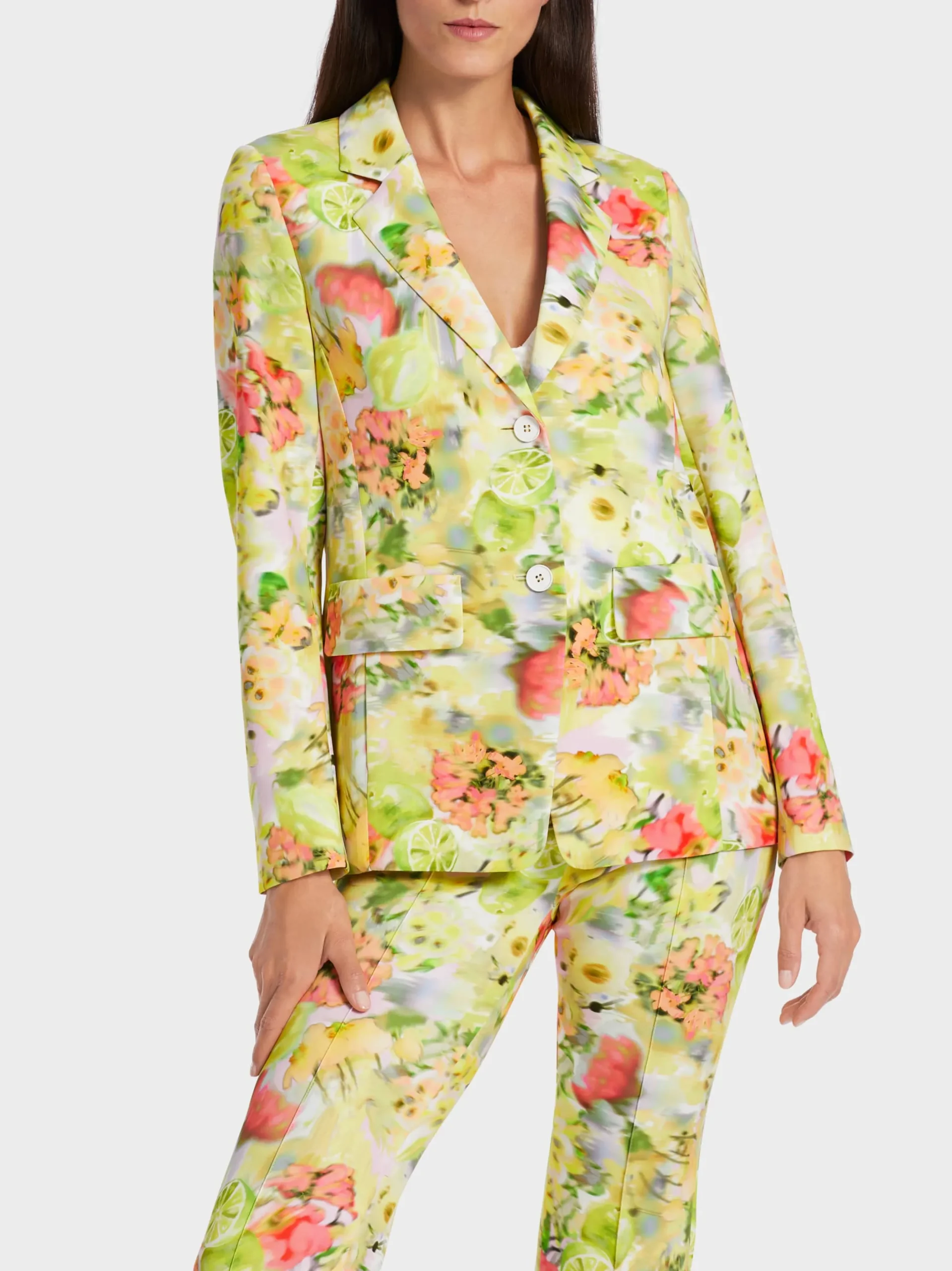 Marc Cain Blazer|Hosenanzüge-BLAZER IM AKTUELLEN BLURRY PRINT pale lemon