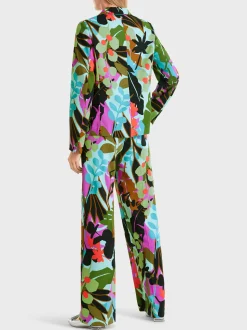 Marc Cain Blazer|Hosenanzüge-BLAZER IM BUNTEN BLATT-DESSIN soft malachite