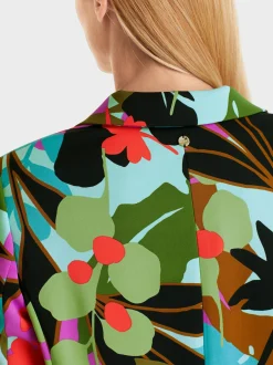 Marc Cain Blazer|Hosenanzüge-BLAZER IM BUNTEN BLATT-DESSIN soft malachite