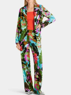 Marc Cain Blazer|Hosenanzüge-BLAZER IM BUNTEN BLATT-DESSIN soft malachite