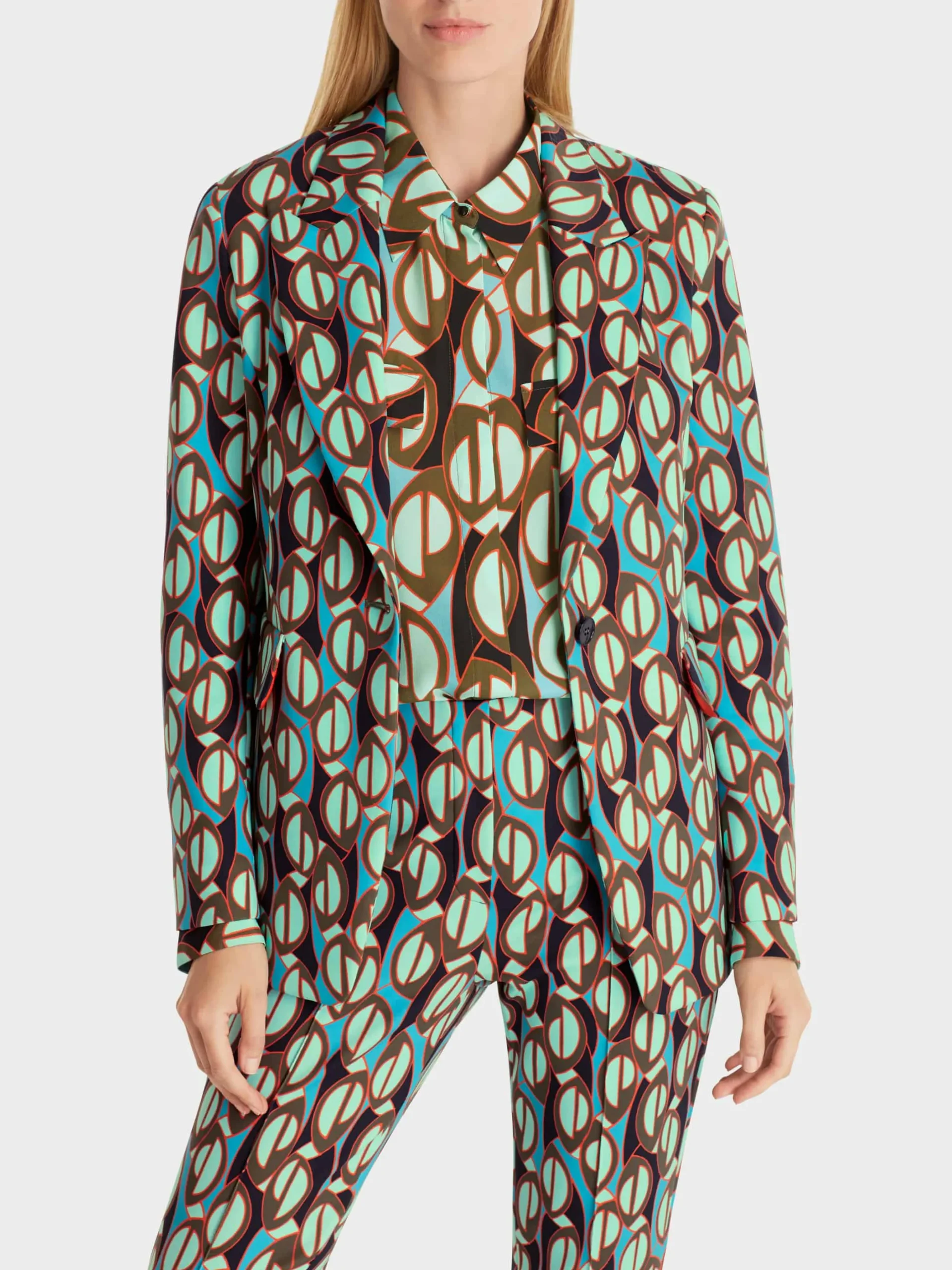 Marc Cain Blazer|Hosenanzüge-BLAZER IM GRAFISCHEN DESSIN soft malachite