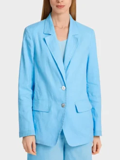 Marc Cain Blazer|Hosenanzüge-BLAZER IM KNITTERLOOK light turquoise