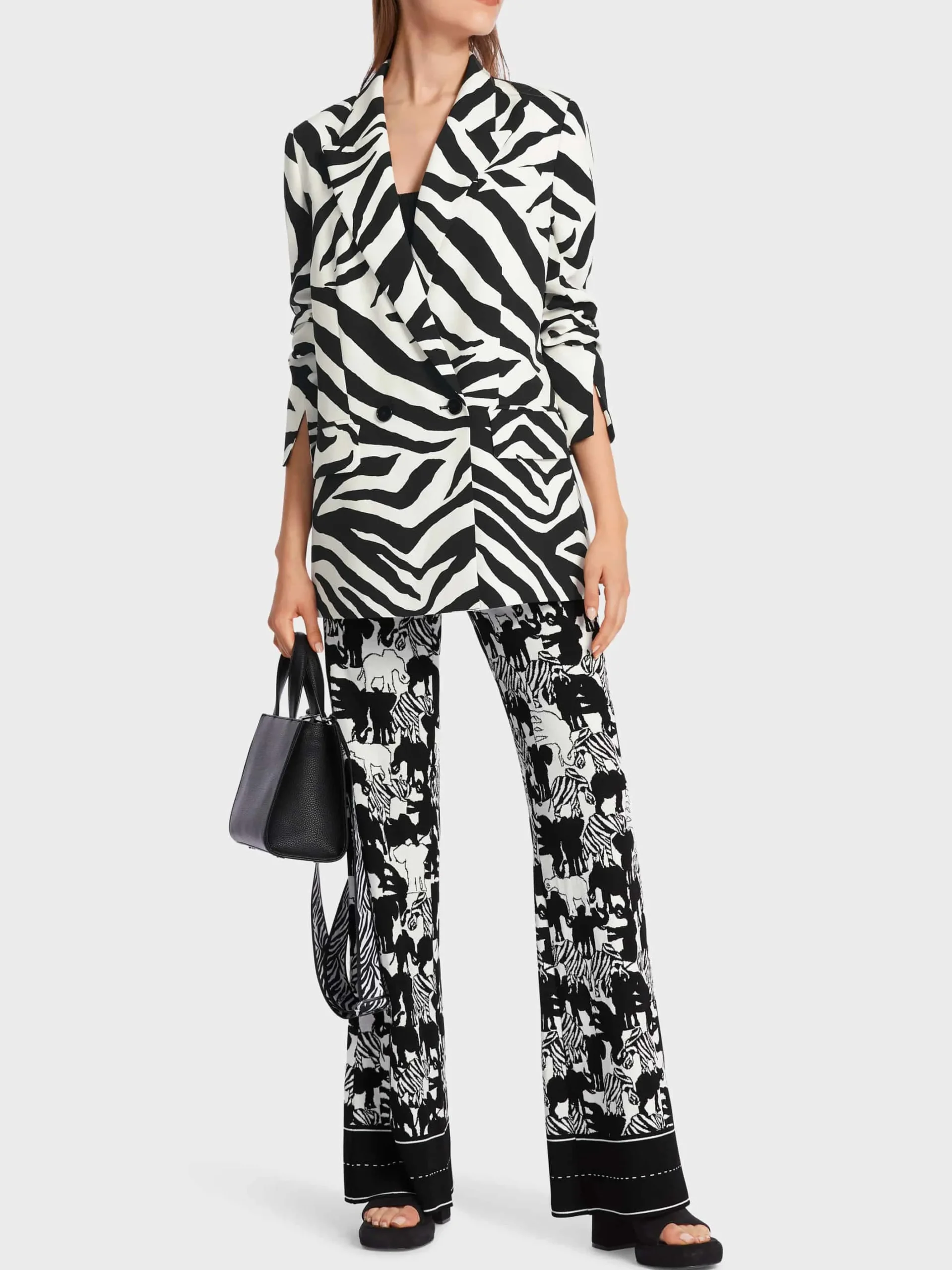 Marc Cain Blazer|Hosenanzüge-BLAZER IM ZEBRA-LOOK white and black