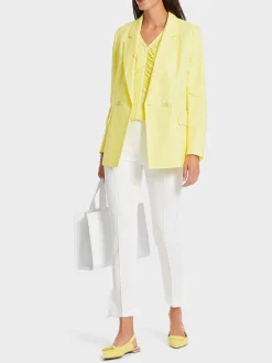 Marc Cain Blazer|Hosenanzüge-BLAZER IN LEINEN-OPTIK pale lemon