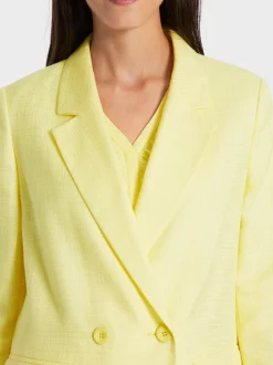 Marc Cain Blazer|Hosenanzüge-BLAZER IN LEINEN-OPTIK pale lemon