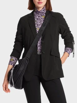 Marc Cain Blazer-BLAZER MIT GERAFFTEM ÄRMEL black