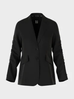 Marc Cain Blazer-BLAZER MIT GERAFFTEM ÄRMEL black