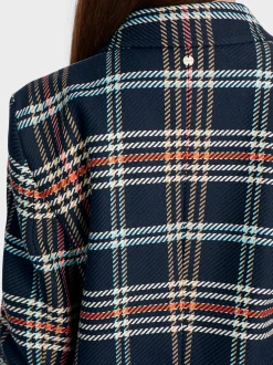 Marc Cain Blazer|Hosenanzüge-BLAZER MIT KARO-MUSTER midnight blue