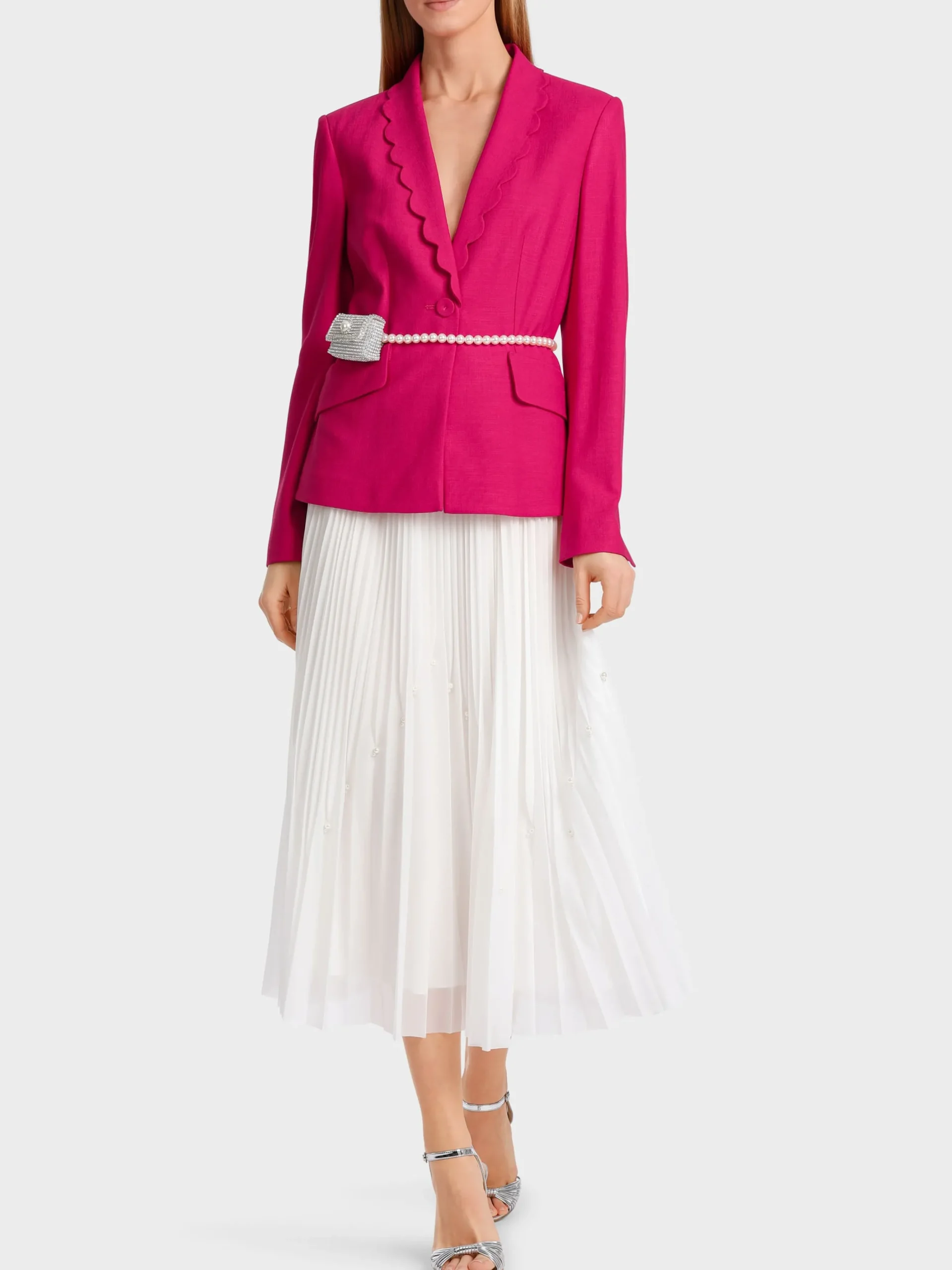 Marc Cain Blazer|Hosenanzüge-BLAZER MIT MUSCHELREVERS deep fuchsia