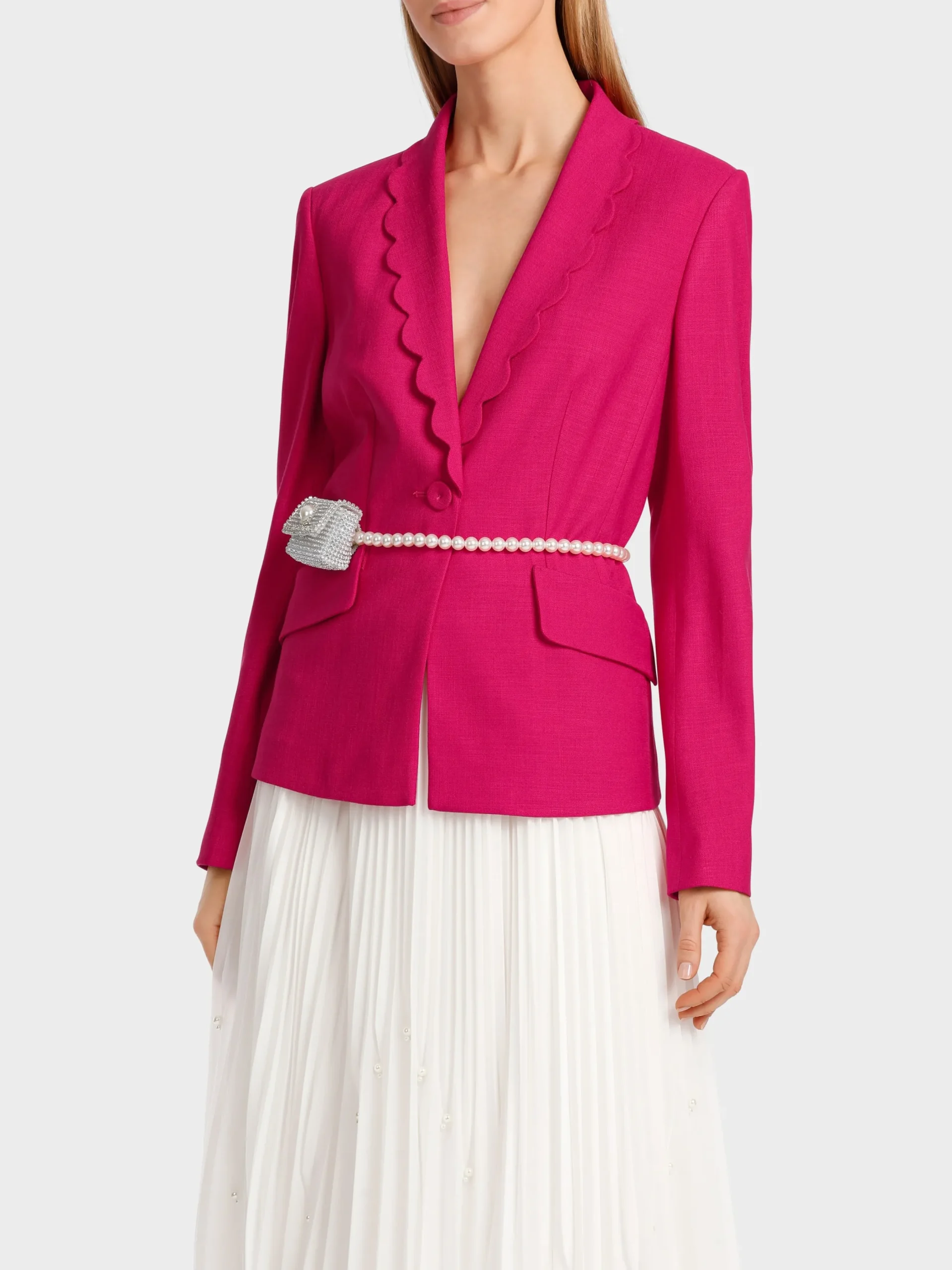 Marc Cain Blazer|Hosenanzüge-BLAZER MIT MUSCHELREVERS deep fuchsia