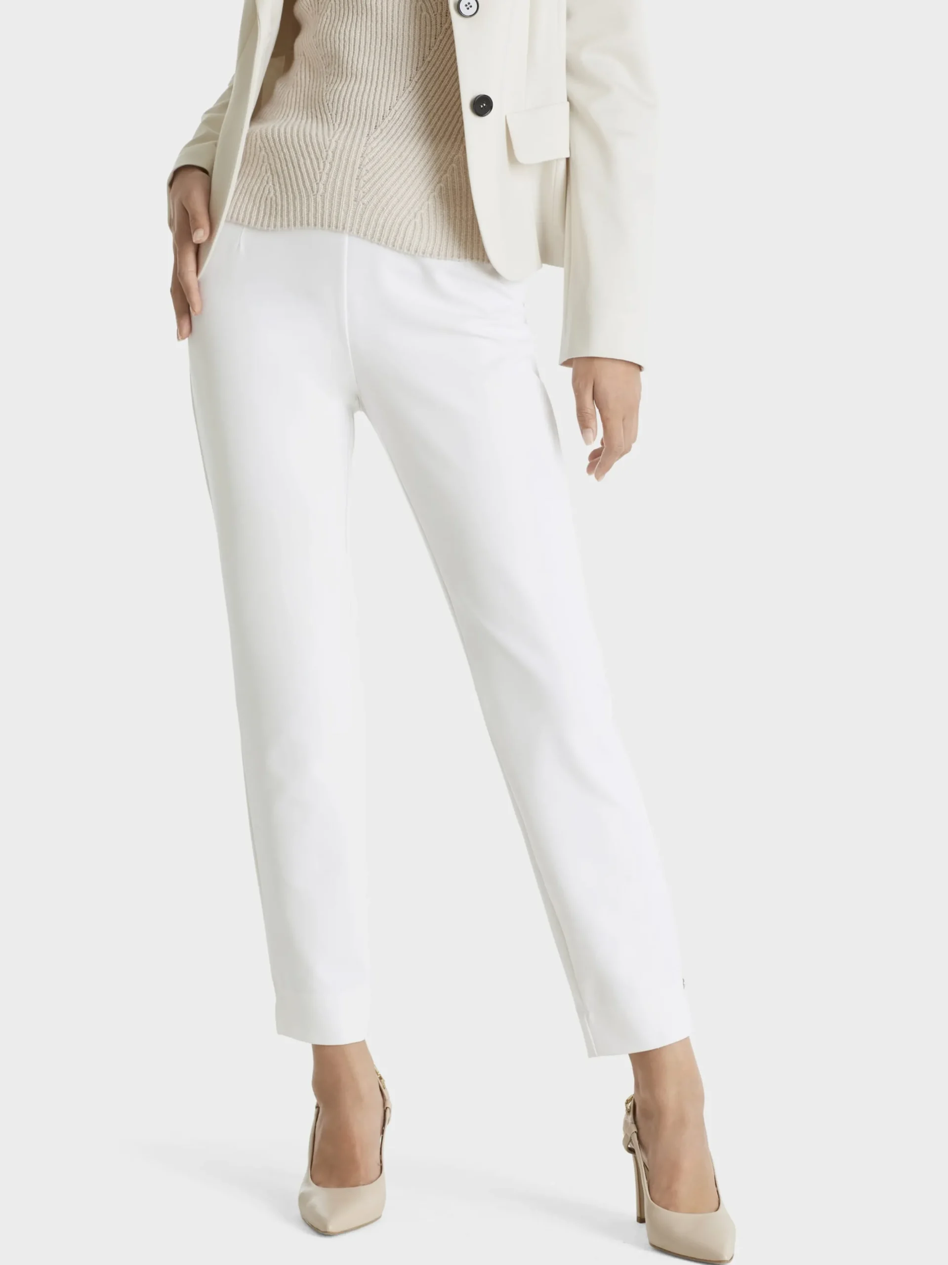 Marc Cain Hosen-BLEISTIFTHOSE SOFIA – KNÖCHELLANG off-white