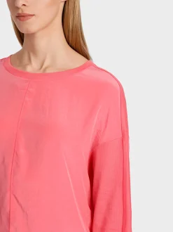 Marc Cain Blusen & Tuniken|Shirts & Tops-BLUSE IM LAGENLOOK light neon red