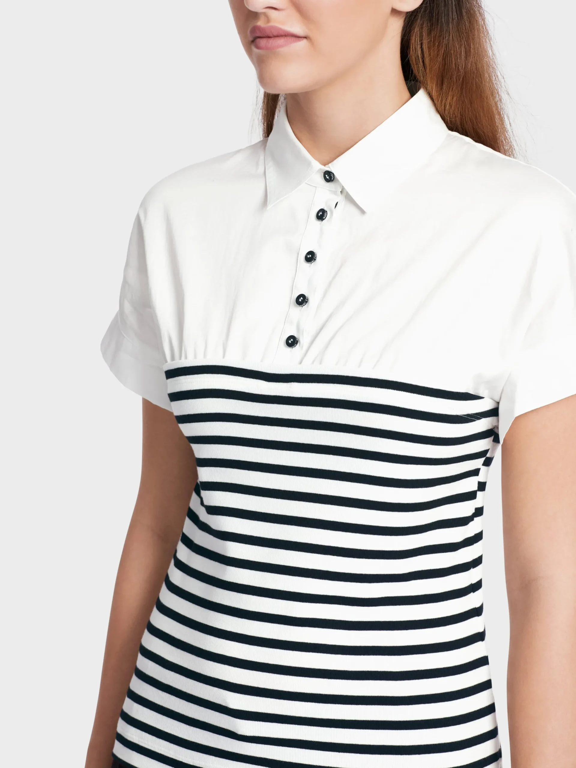 Marc Cain Blusen & Tuniken-BLUSE IM MATERIALMIX black and white