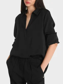 Marc Cain Blusen & Tuniken-BLUSE IM POLO-STIL black