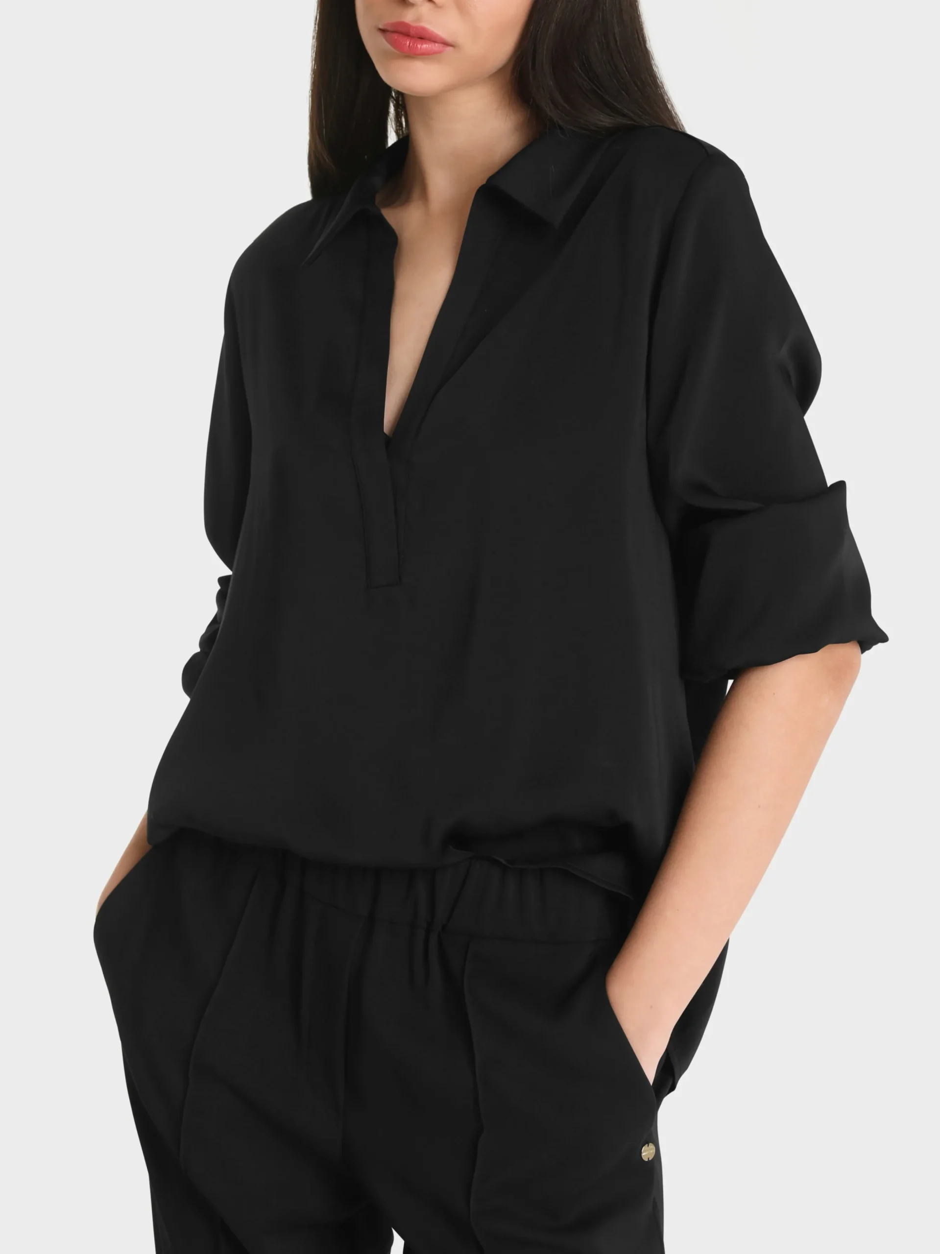 Marc Cain Blusen & Tuniken-BLUSE IM POLO-STIL black