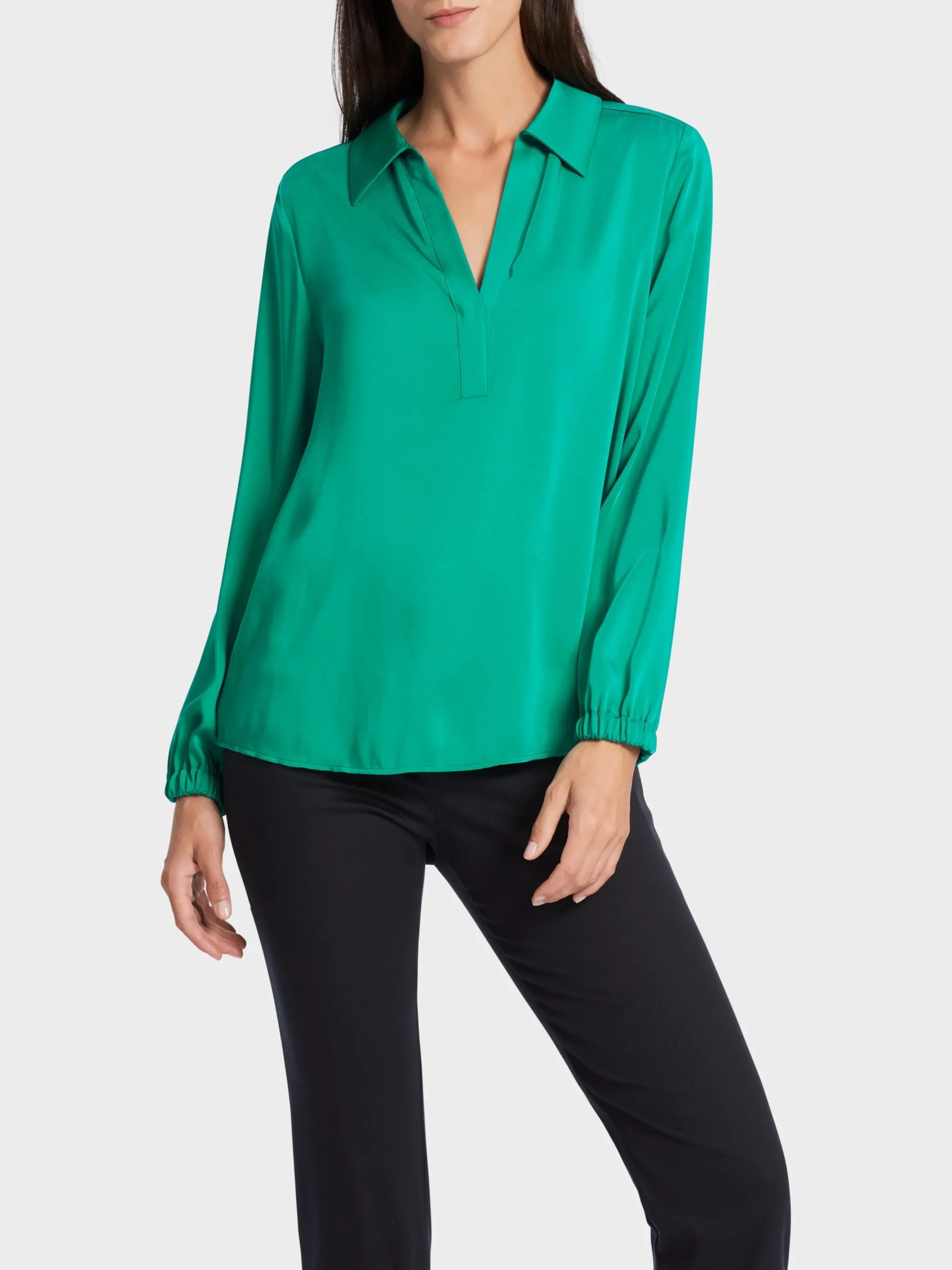 Marc Cain Blusen & Tuniken-BLUSE IM POLO-STIL bright malachite