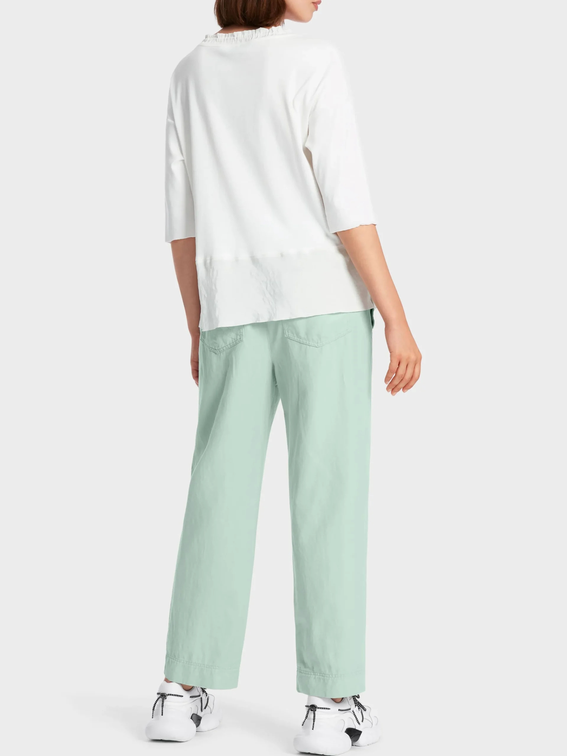 Marc Cain Blusen & Tuniken|Shirts & Tops-BLUSE IN MATERIALMIX off-white