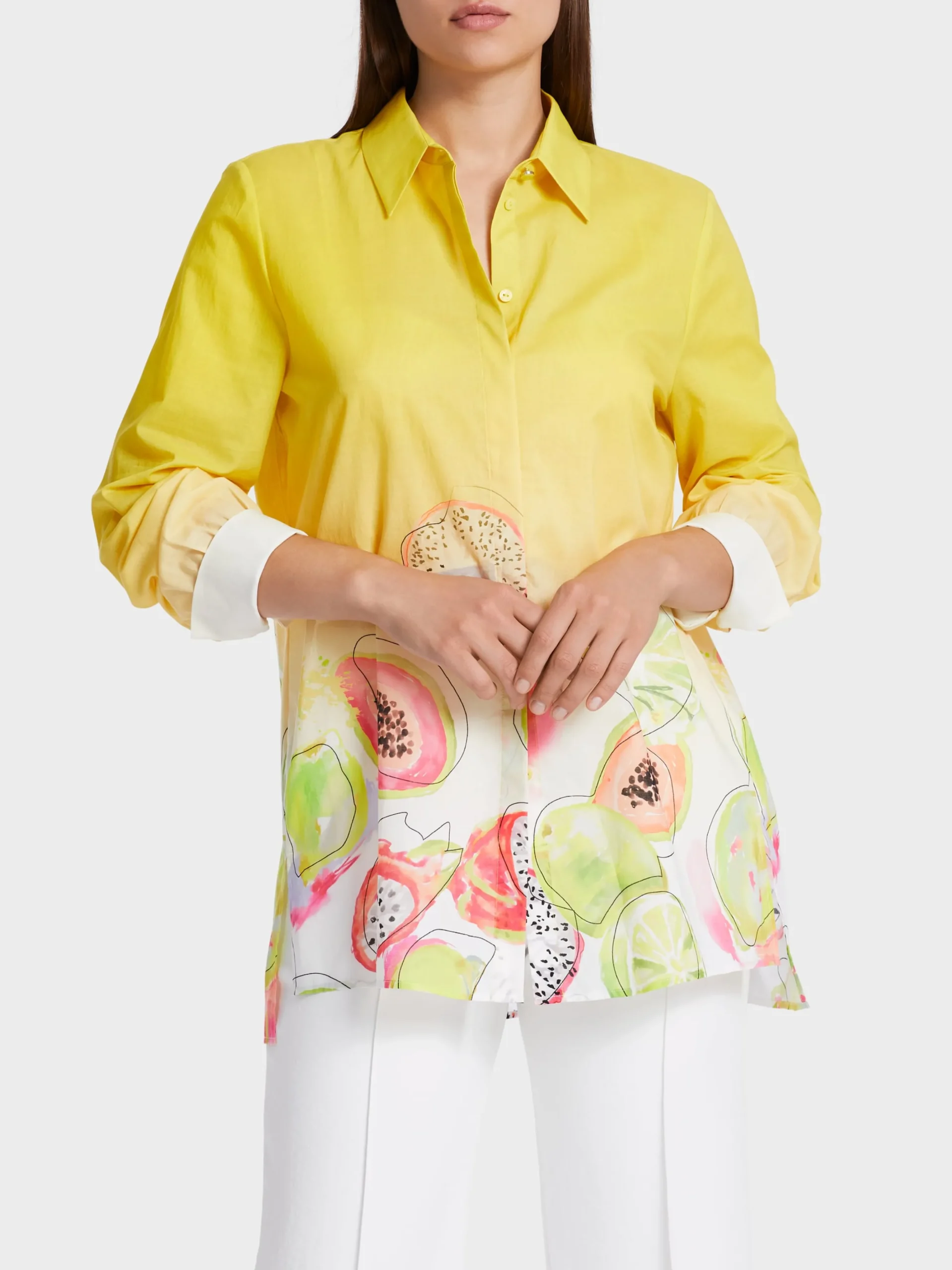 Marc Cain Blusen & Tuniken-BLUSE MIT DRUCK bright sulphur