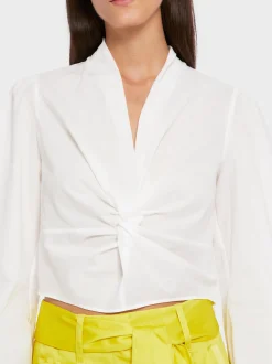 Marc Cain Blusen & Tuniken-BLUSE MIT KNOTEN-DETAIL off-white