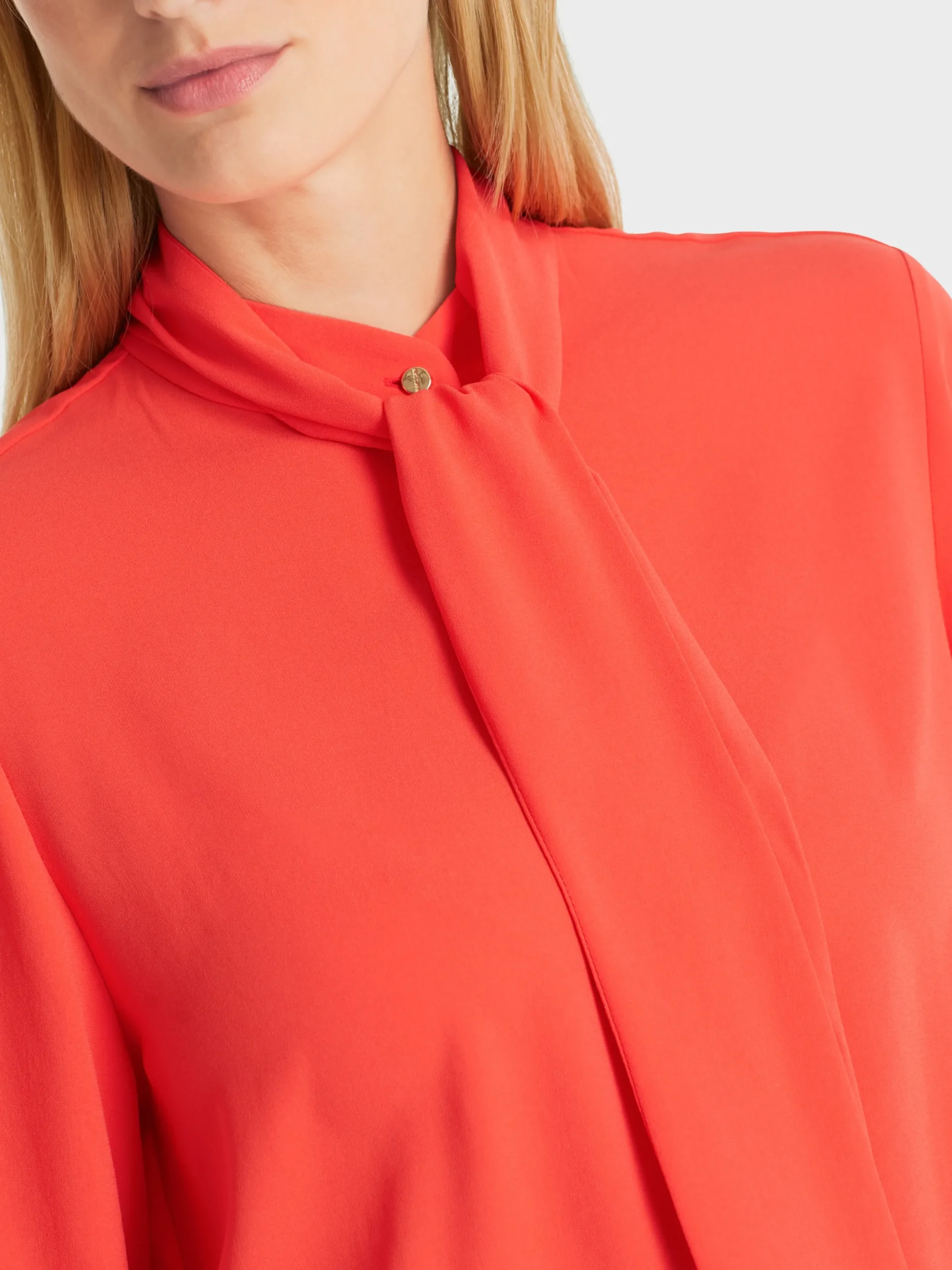 Marc Cain Blusen & Tuniken-BLUSE MIT STEHKRAGEN UND SCHLUPPE bright tomato