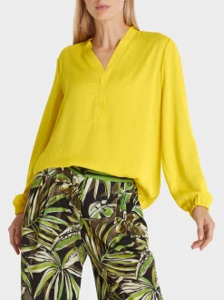 Marc Cain Blusen & Tuniken-BLUSE MIT V-NECK bright sulphur