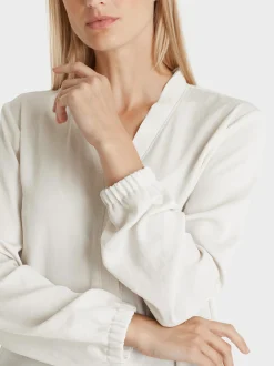 Marc Cain Blusen & Tuniken-BLUSE MIT V-NECK smoke