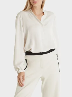 Marc Cain Blusen & Tuniken-BLUSE MIT V-NECK smoke