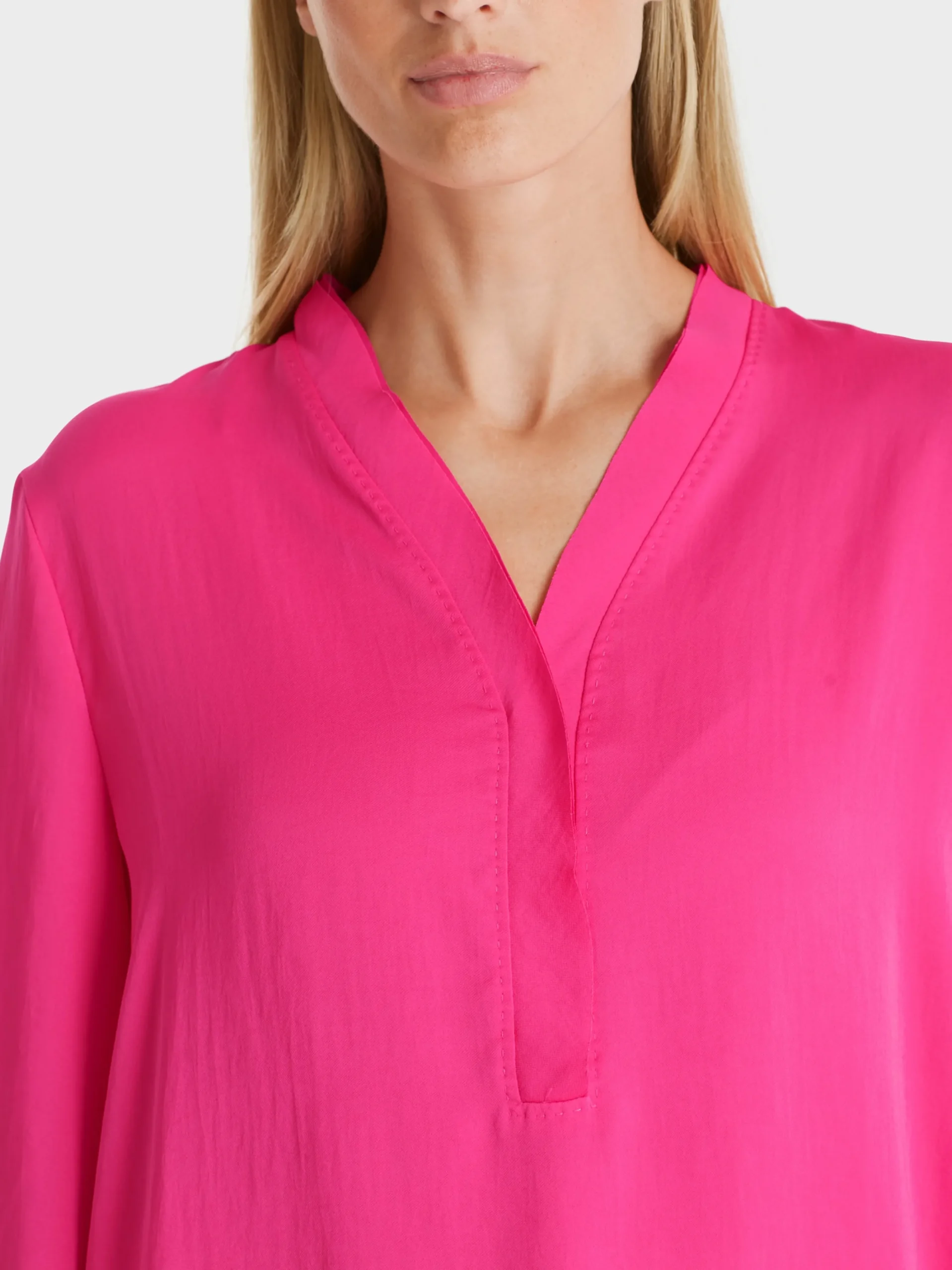 Marc Cain Blusen & Tuniken-BLUSE MIT V-NECK super pink