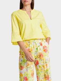 Marc Cain Blusen & Tuniken-BLUSE MIT VOLANTÄRMEL pale lemon