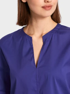 Marc Cain Blusen & Tuniken-BLUSE MIT VOLANTÄRMEL deep violet