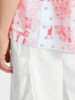 Marc Cain Blusen & Tuniken-BLUSE MIT VOLANTÄRMELN light neon red