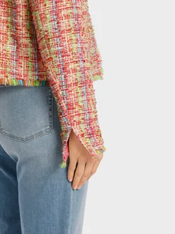 Marc Cain Jacken-BOUCLÉ-JACKE IN MULTICOLOR-KARO light apple green
