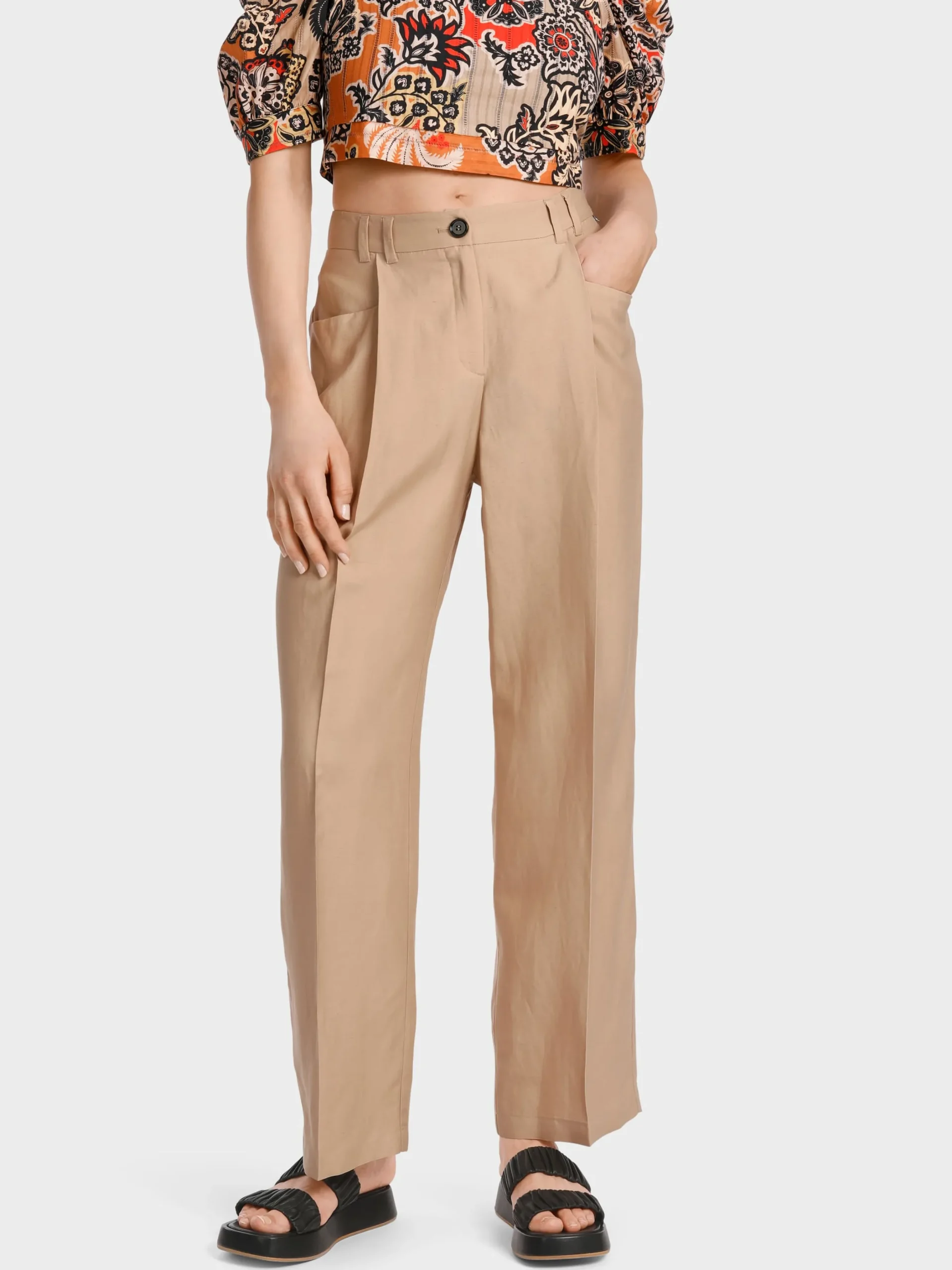 Marc Cain Hosen-BUNDFALTENHOSE MODELL WASCO deep sand