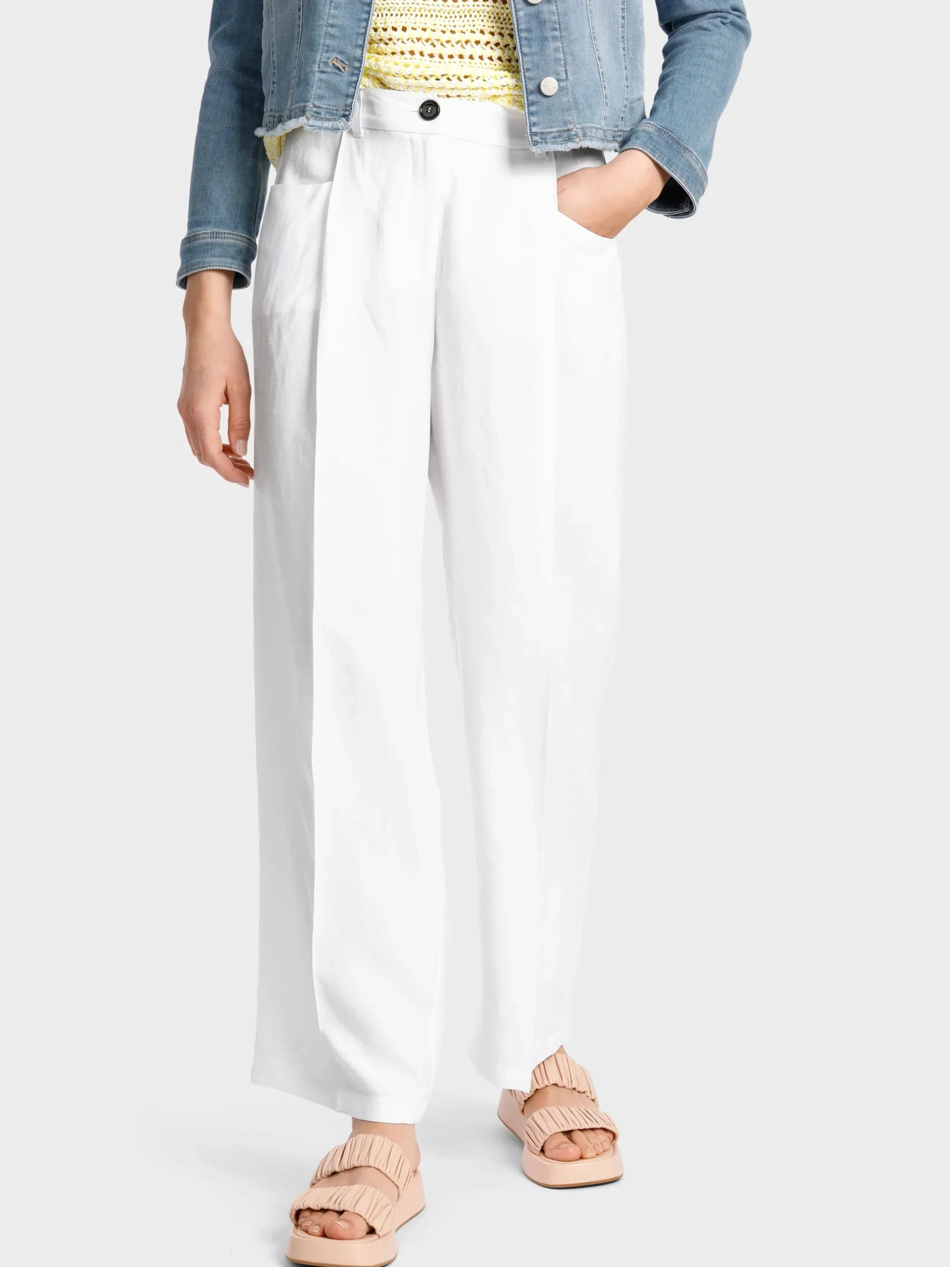 Marc Cain Hosen-BUNDFALTENHOSE MODELL WASCO white