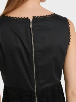 Marc Cain Kleider-BUSTIERKLEID MIT ROCK IN NETZSTRUKTUR black