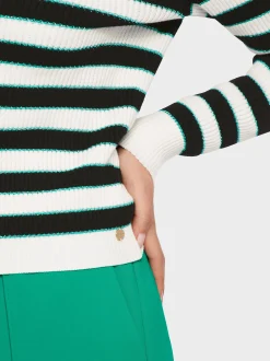 Marc Cain Strick|Jacken-CARDIGAN IN DEUTSCHLAND GESTRICKT white and black